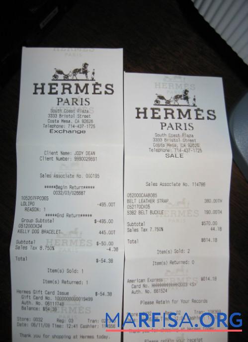 Hermes Mode house Zahlung check Probe