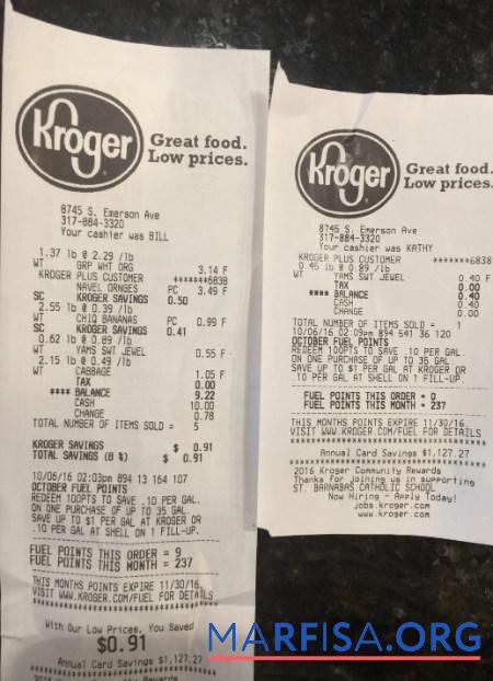 Kroger Unternehmen Zahlung check Vorlage