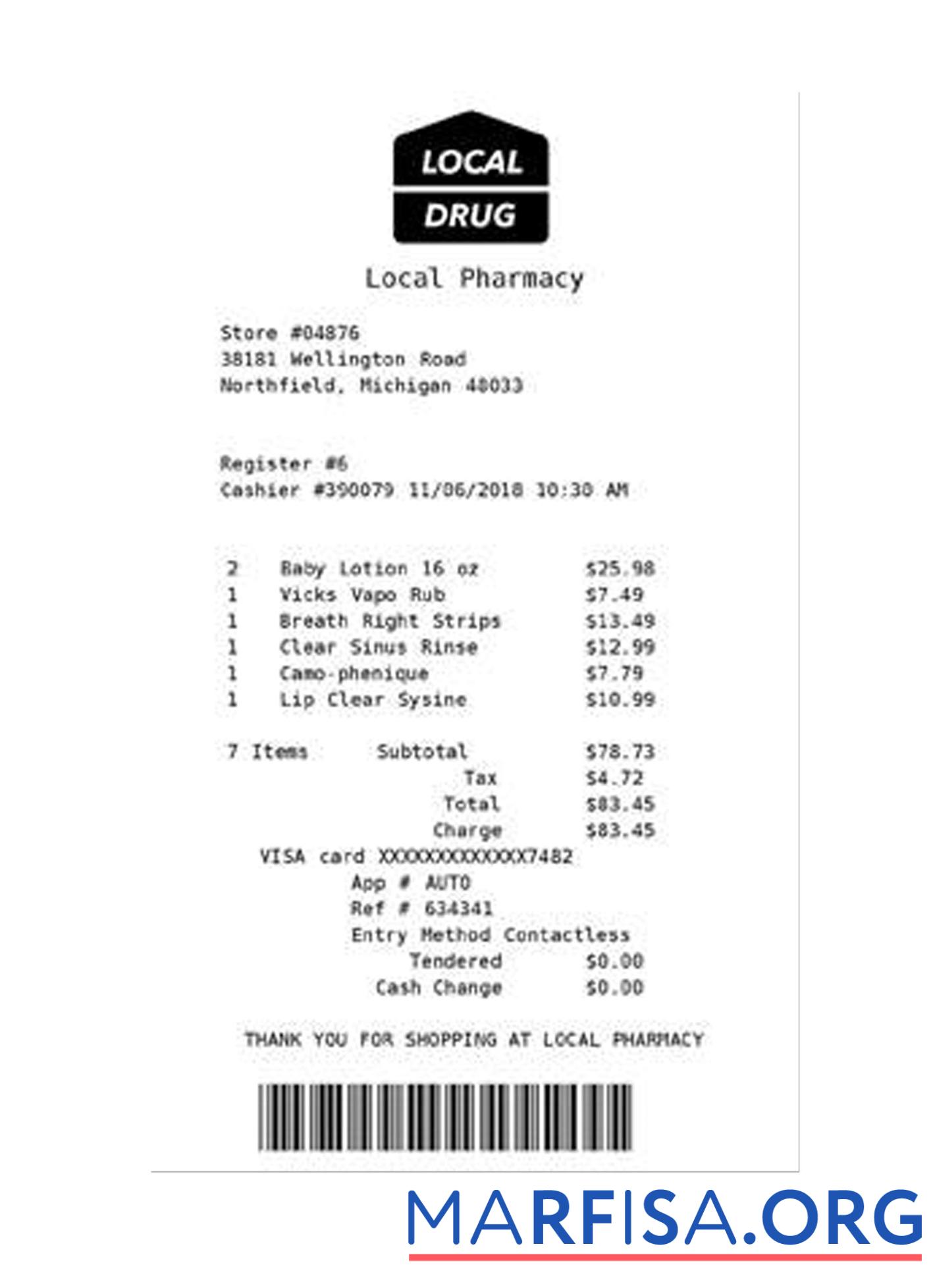 LOCAL DRUG PHARMACY Zahlung check Vorschau