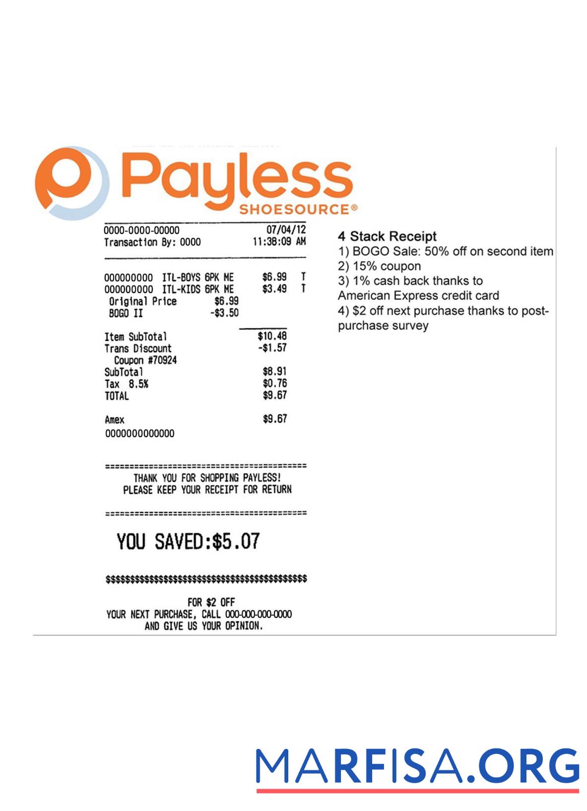 PAYLESS Zahlung check Design
