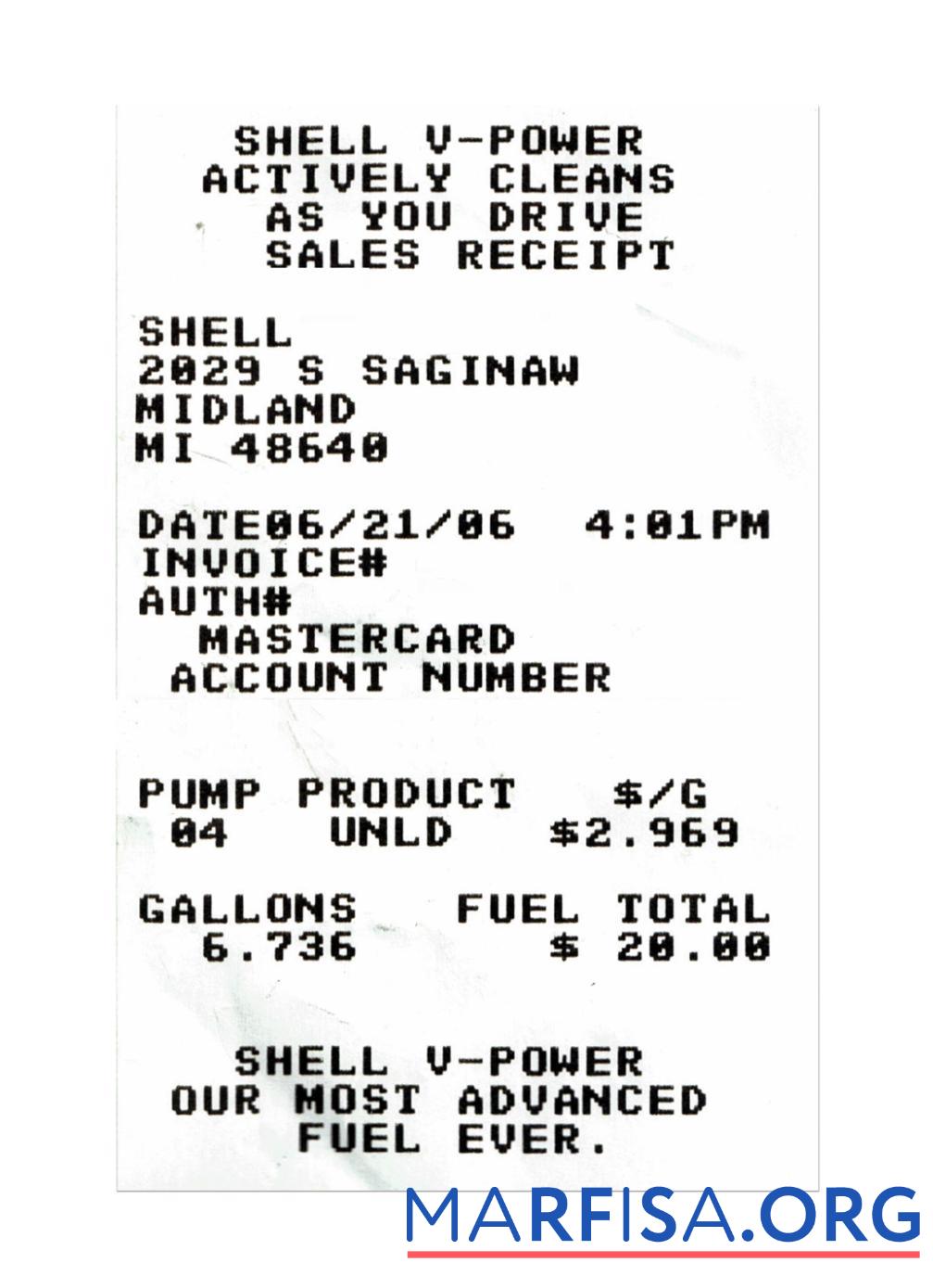SHELL V POWER Zahlung Quittung Mockup