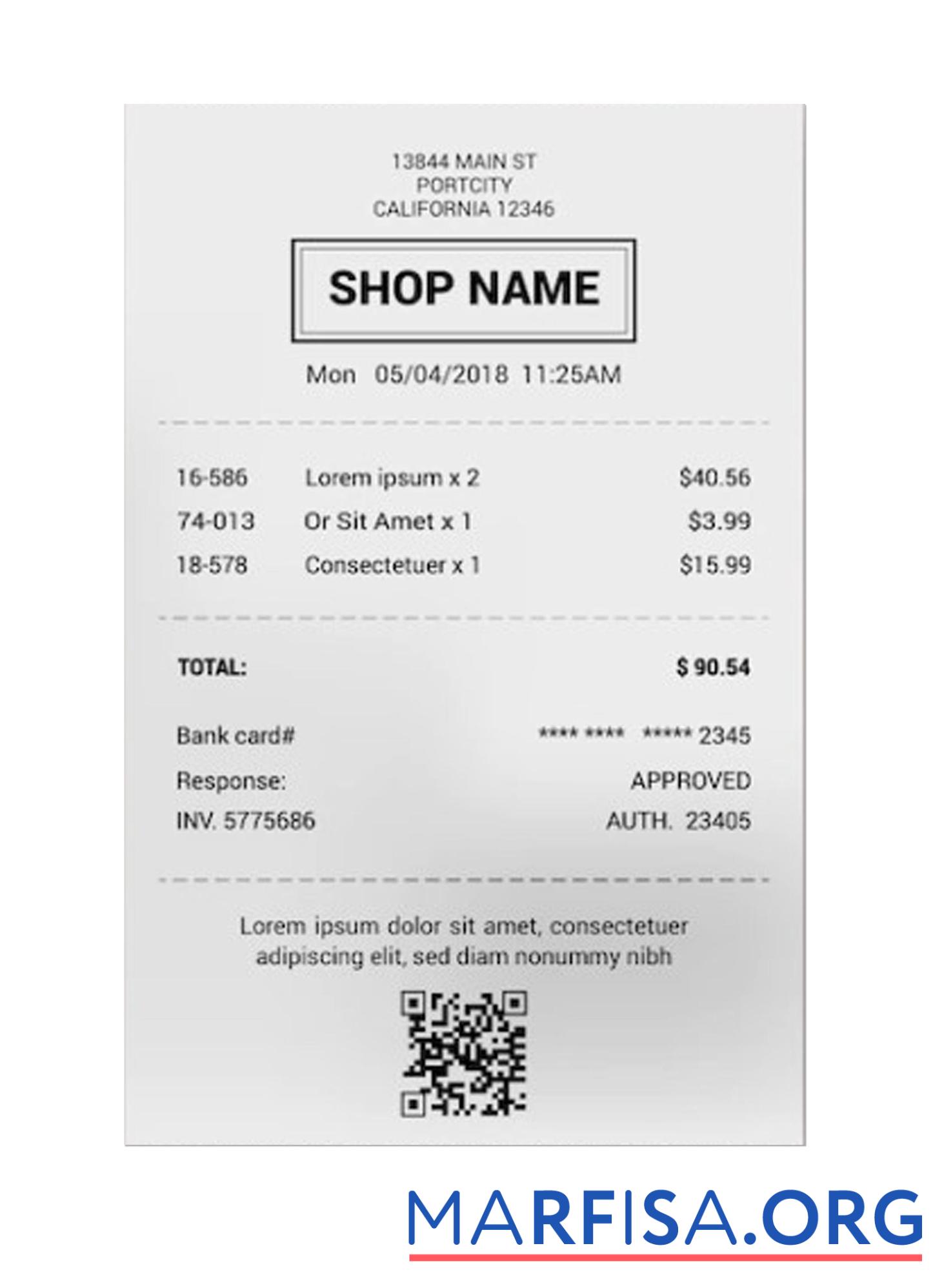 SHOP Quittung Probe Mockup