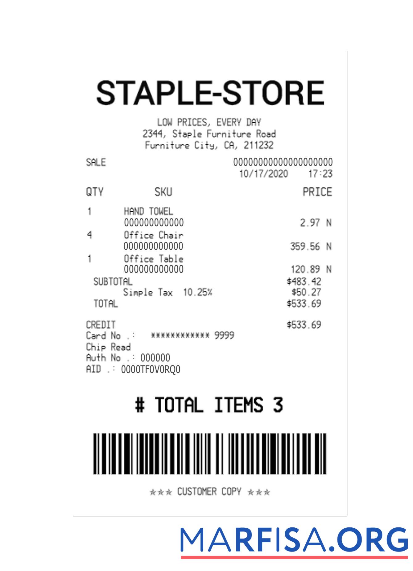 STAPLE STORE Zahlung check Design