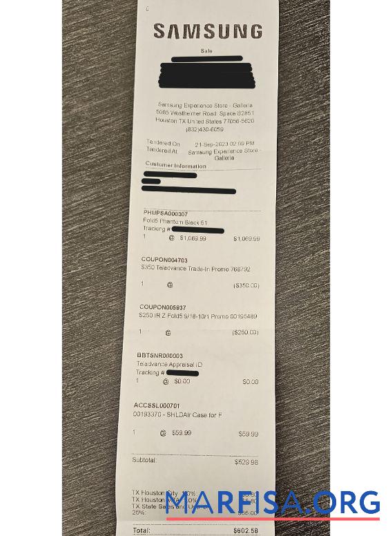 Samsung electronics Zahlung check Design