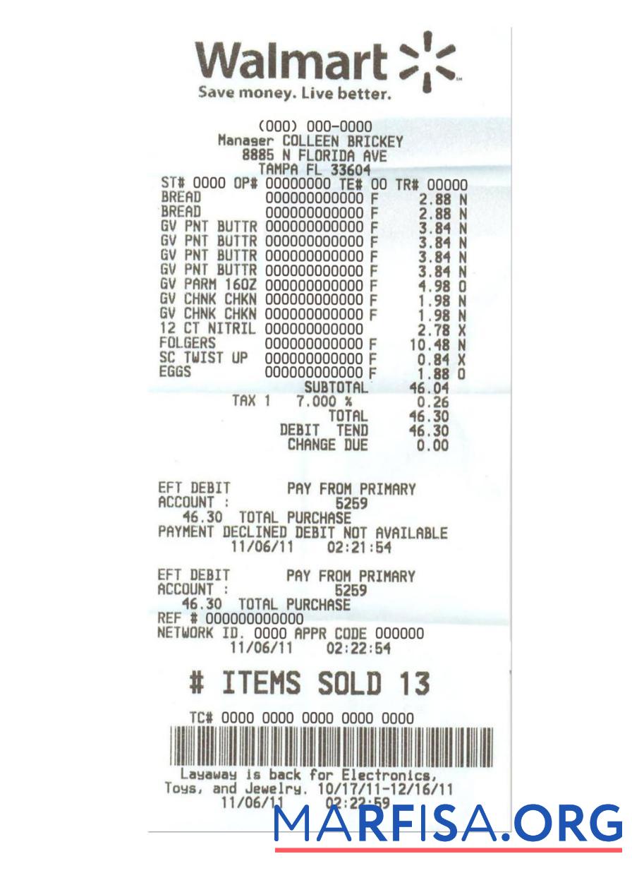 WALMART Zahlung check Version 2 Vorschau