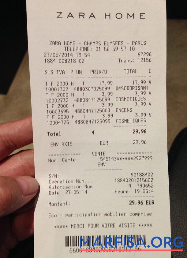 Zara home Zahlung check Vorschau