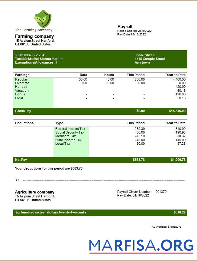 Farming Компания Редактируемый earning Выписка из банка предпросмотр