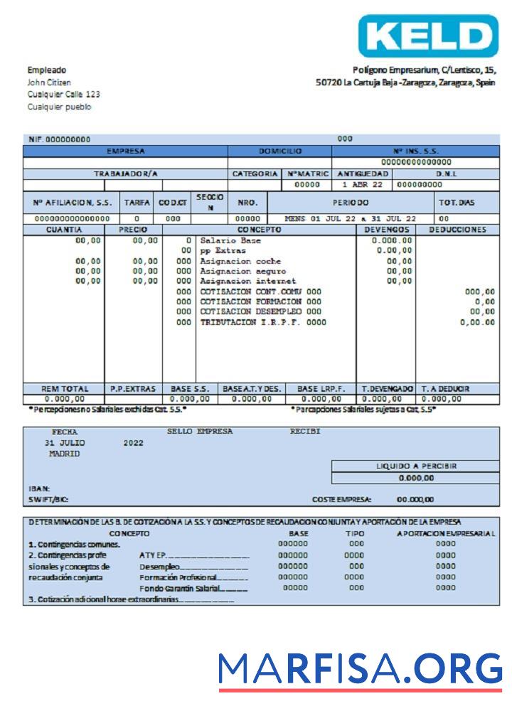 Испания Keld electronic Компания макет