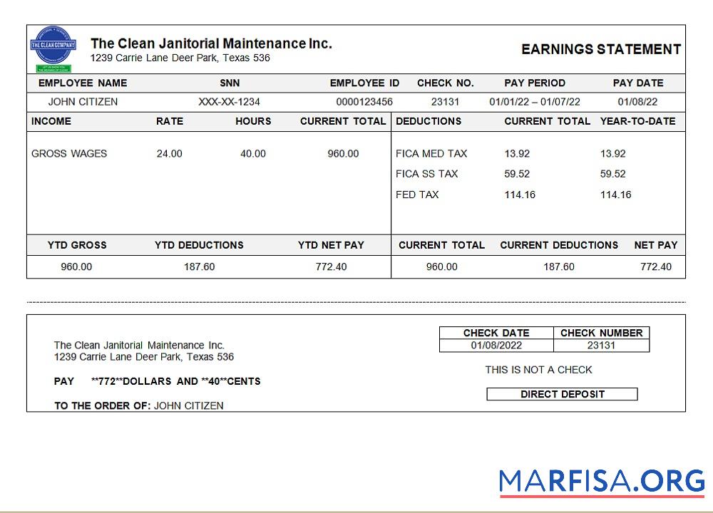 США Texas коммерческий cleaning Компания earnings Выписка из банка шаблон