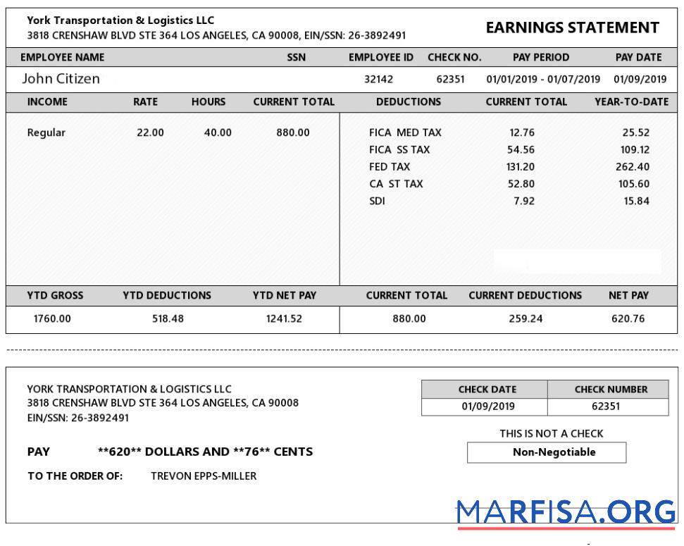 США YORK транспорт & Logistics LLC earning Выписка из банка дизайн