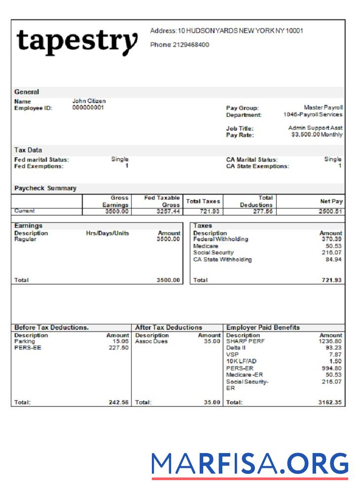 США apparel Компания employee sheet макет