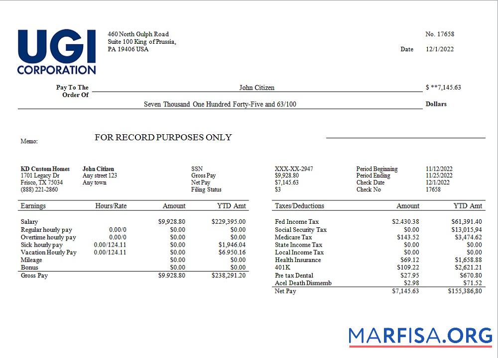 США energy Компания employee sheet макет