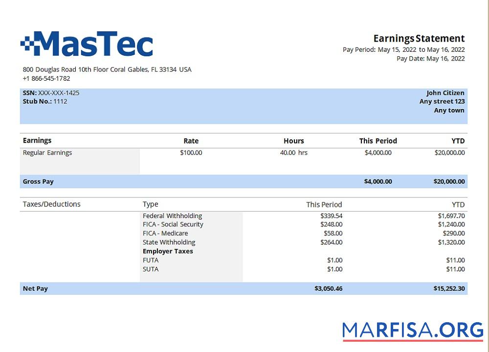 США инженерия Компания employee sheet Mastec образец