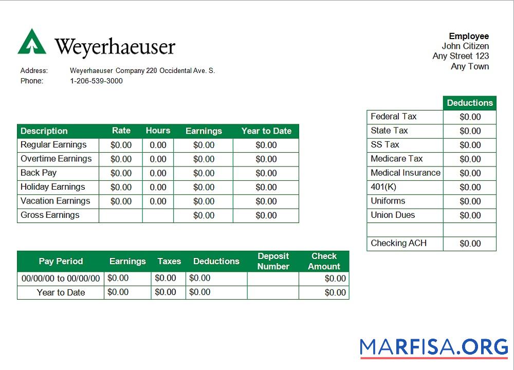 США forest and Бумага Компания employee sheet образец
