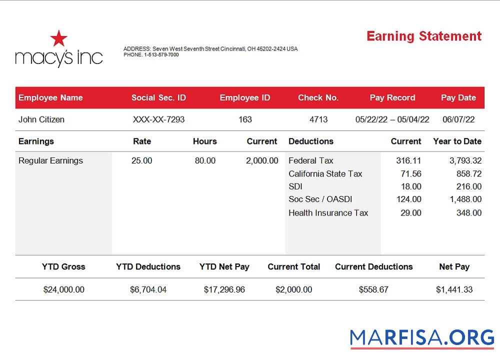 США retail Компания earning Выписка из банка Версия 3 предпросмотр
