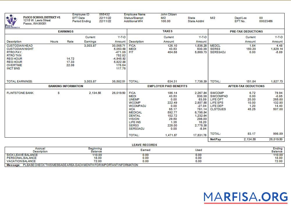 США школа employee sheet in Формат шаблон
