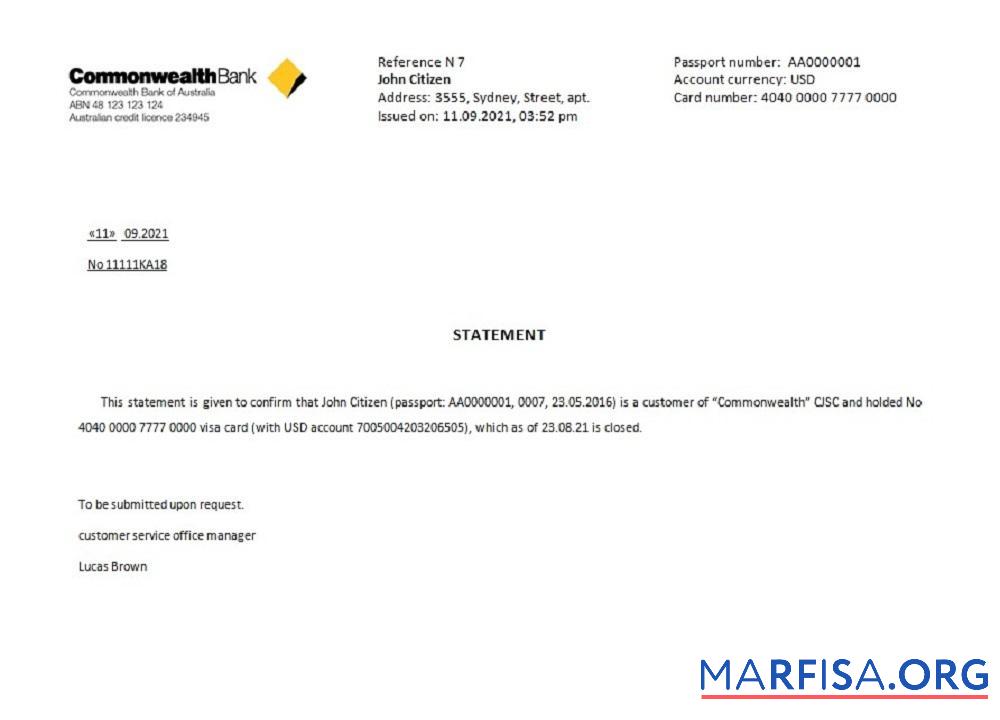 Австралия Commonwealth closure Справка дизайн