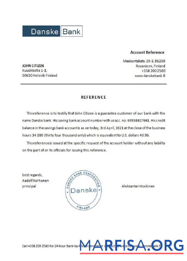 Финляндия Danske Справка дизайн
