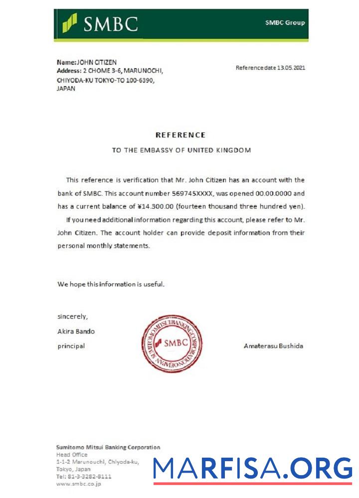Япония SMBC Справка предпросмотр