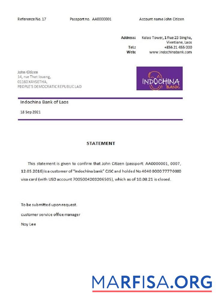 Лаос Indochina Банковский closure Справка предпросмотр