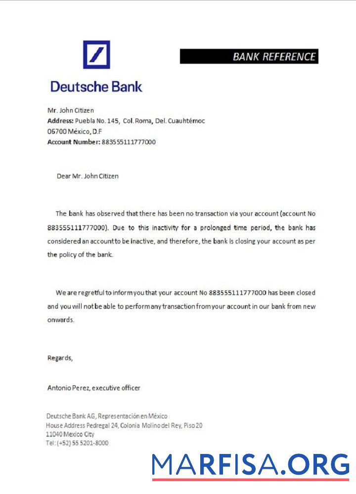 Мексика Deutsche Банковский closure Справка дизайн