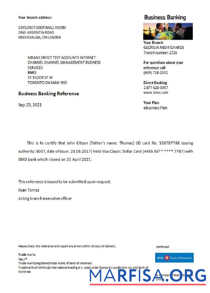 США BMO closure Справка предпросмотр