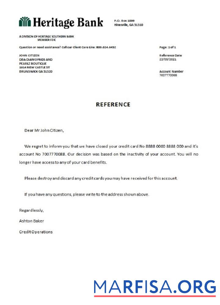 США Heritage Банковский closure Справка макет