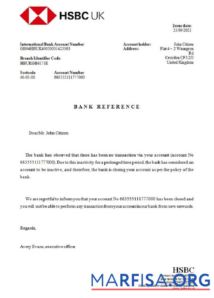 Великобритания HSBC closure reference2 предпросмотр