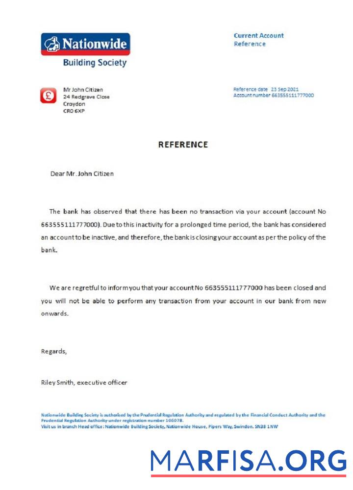 Великобритания Nationwide closure Справка дизайн