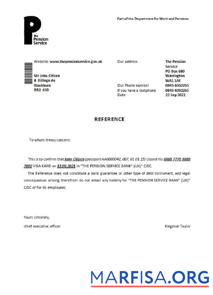Великобритания The Pension Услуга closure Справка дизайн