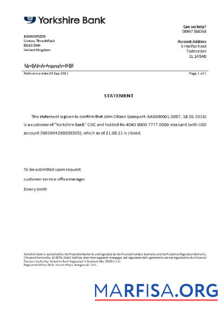 Великобритания Yorkshire Банковский closure Справка дизайн
