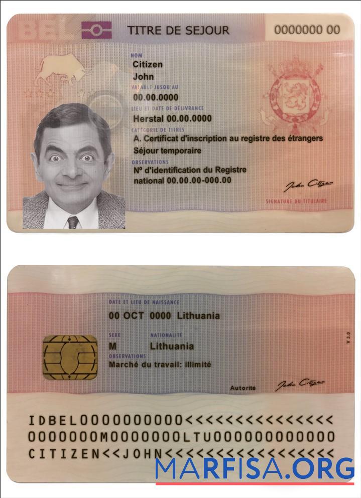 Belgien permanent Wohnsitz Karte Vorschau