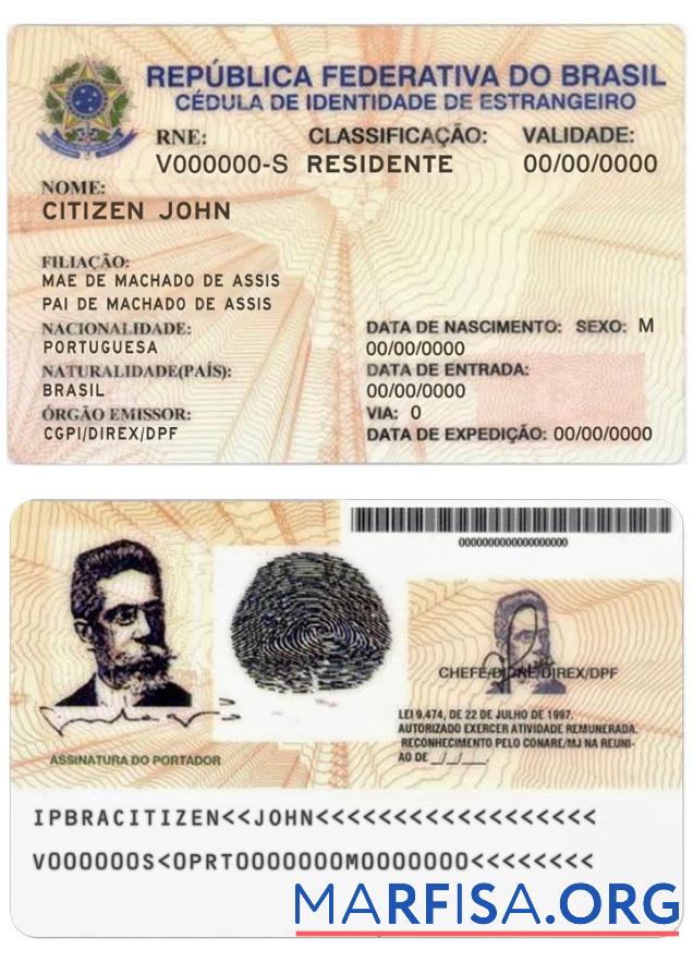Brasil Einwohner Genehmigung Mockup