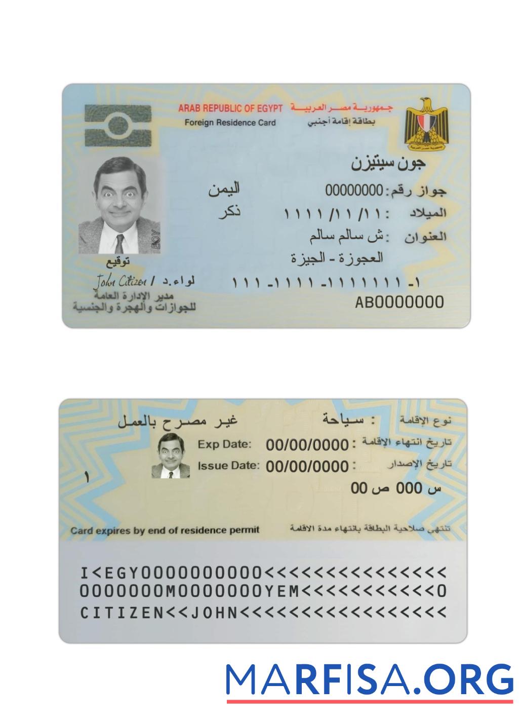 Ägypten Wohnsitz Karte Mockup