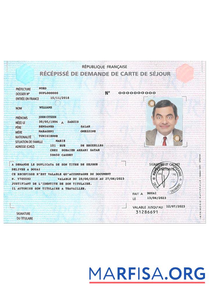 Frankreich Wohnsitz Karte Antrag Quittung Vorlage