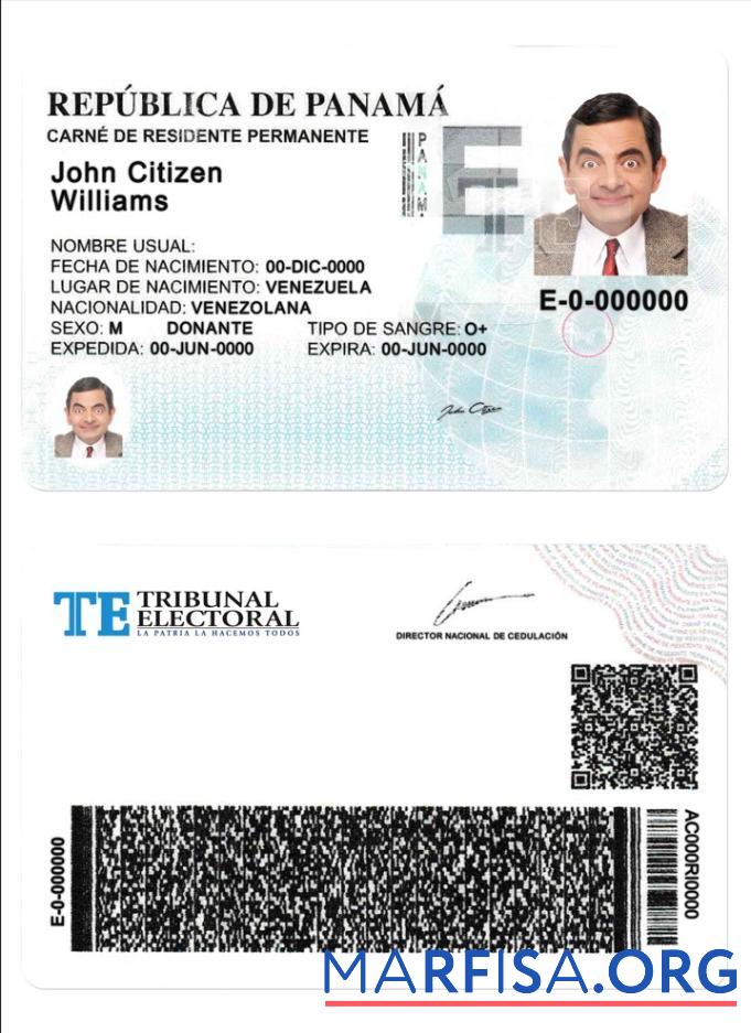 Panama Einwohner Genehmigung Vorlage