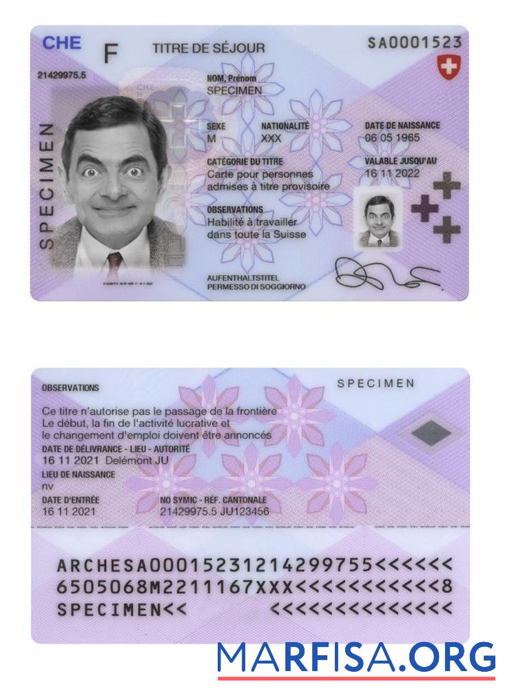 Schweiz Wohnsitz Genehmigung Karte Vorschau