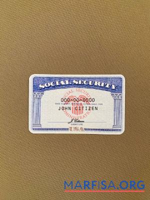 USA SSN Foto-Look Dunkel Beige Textil Hintergrund Vorderseite Vorschau