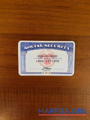 USA SSN Foto-Look Dunkel Holz Tabelle Hintergrund Vorderseite Probe