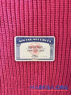 USA SSN Foto-Look Rosa Textil Hintergrund Vorderseite Probe