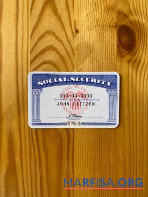 USA SSN Foto-Look Holz Tabelle Vorderseite Vorschau