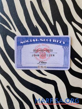 USA SSN Foto-Look Zebra Hintergrund Vorderseite Design