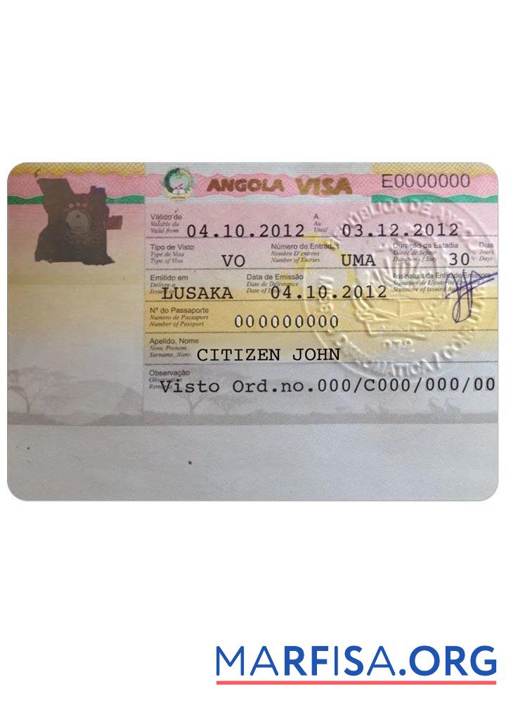 Angola Arbeit Visum Vorschau