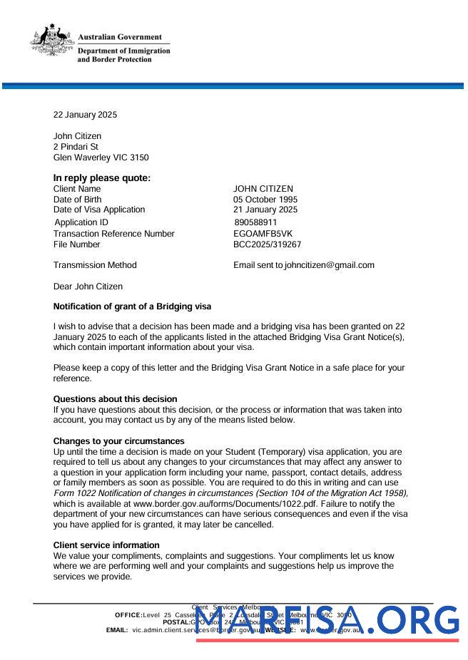 Professionell Australien e Visum Vorlage in Word and PDF Formate