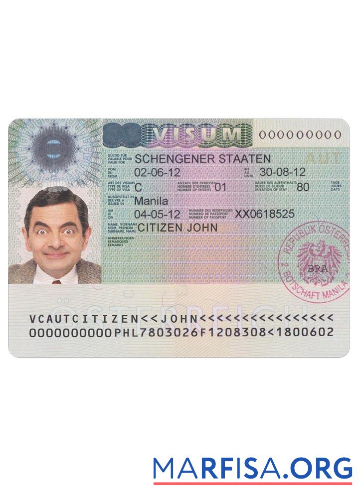 Österreich Visum Probe