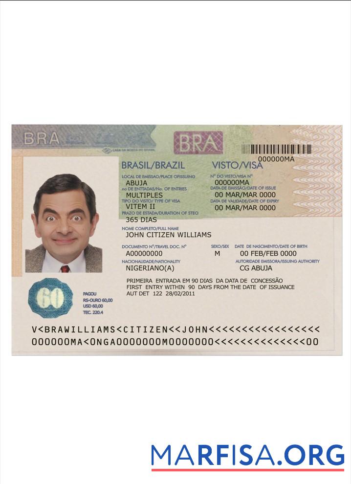 Brasilien Visum Design
