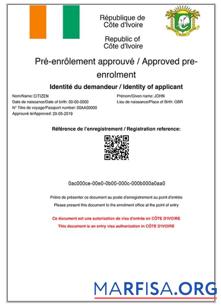 Cote D'Ivoire e Visum Mockup