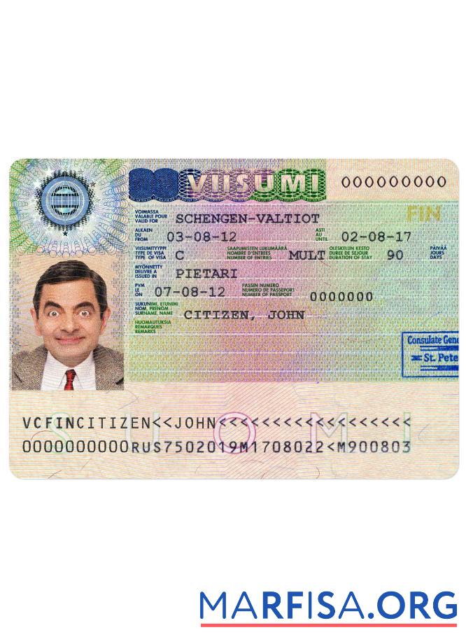 Finnland schengen Visum Vorlage