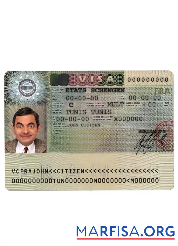 Frankreich Schengen Visum Design