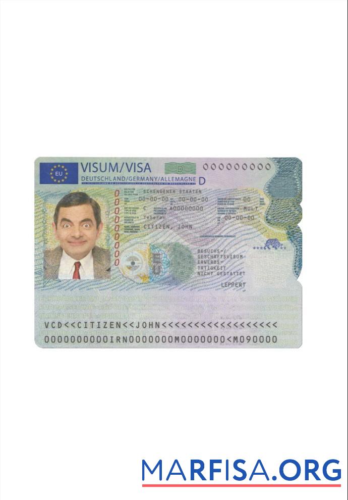 Deutschland Schengen Visum Mockup